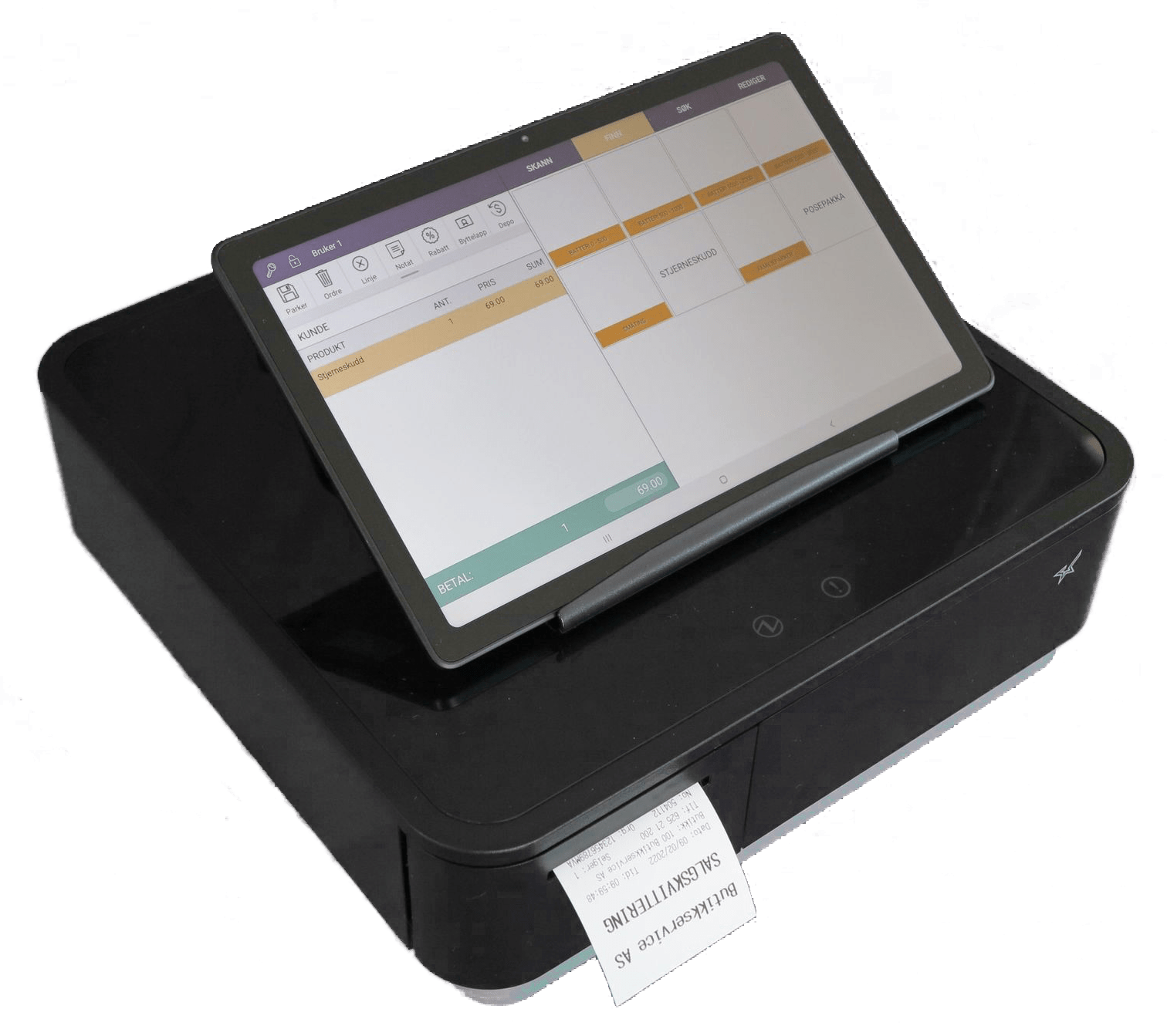 nettbrett kasse
